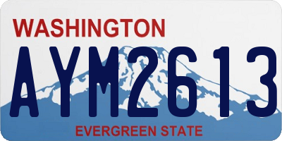 WA license plate AYM2613