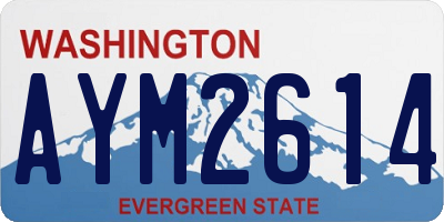 WA license plate AYM2614