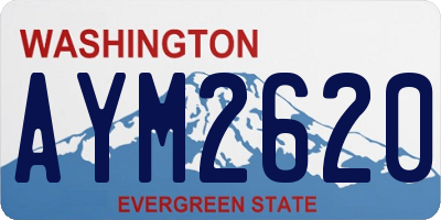 WA license plate AYM2620