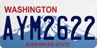 WA license plate AYM2622