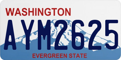 WA license plate AYM2625