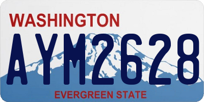 WA license plate AYM2628