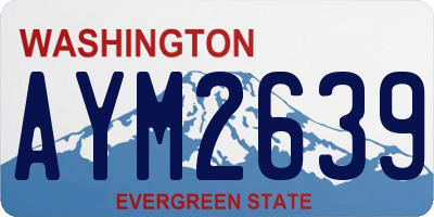 WA license plate AYM2639