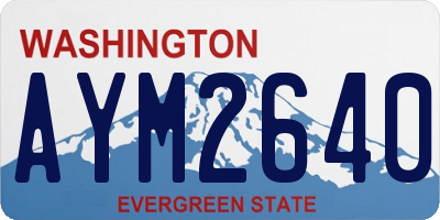 WA license plate AYM2640