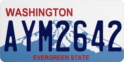 WA license plate AYM2642