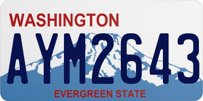 WA license plate AYM2643