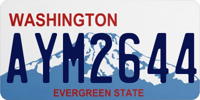 WA license plate AYM2644