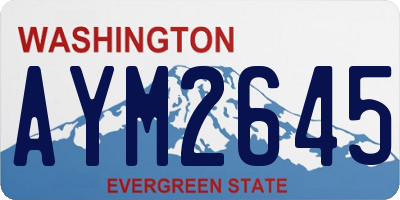 WA license plate AYM2645