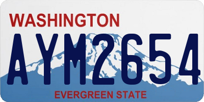 WA license plate AYM2654