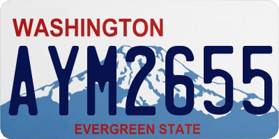 WA license plate AYM2655