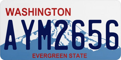 WA license plate AYM2656