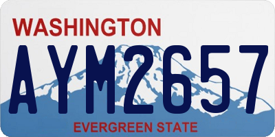 WA license plate AYM2657