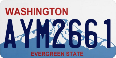 WA license plate AYM2661