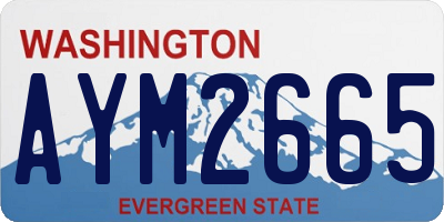 WA license plate AYM2665