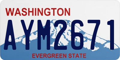 WA license plate AYM2671
