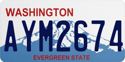 WA license plate AYM2674