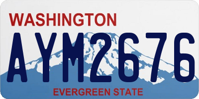 WA license plate AYM2676