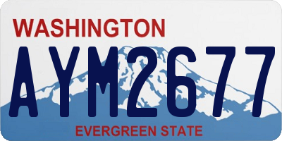 WA license plate AYM2677