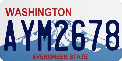 WA license plate AYM2678
