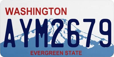 WA license plate AYM2679