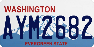 WA license plate AYM2682
