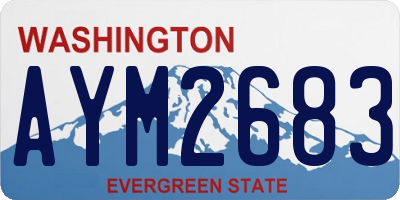 WA license plate AYM2683