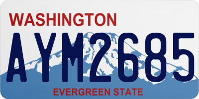 WA license plate AYM2685