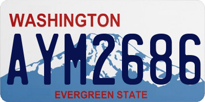 WA license plate AYM2686
