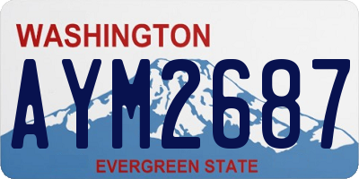 WA license plate AYM2687