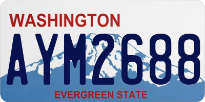 WA license plate AYM2688