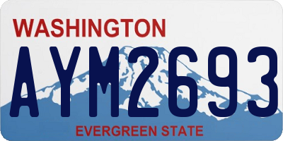 WA license plate AYM2693