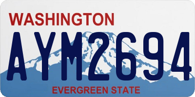 WA license plate AYM2694