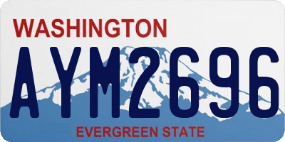 WA license plate AYM2696