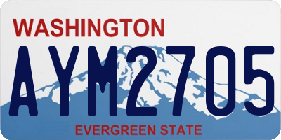 WA license plate AYM2705