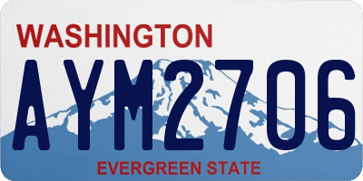 WA license plate AYM2706