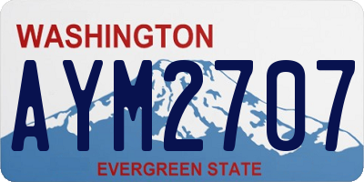 WA license plate AYM2707
