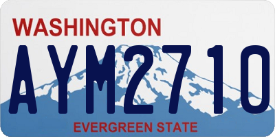 WA license plate AYM2710