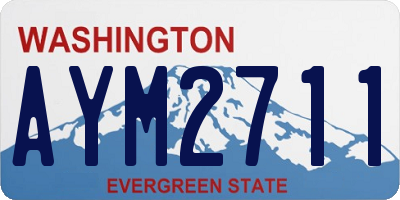 WA license plate AYM2711