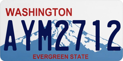 WA license plate AYM2712