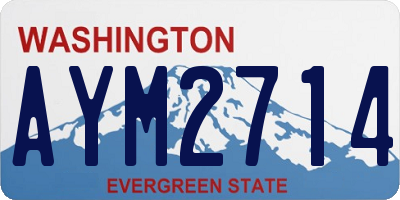 WA license plate AYM2714