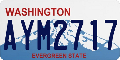 WA license plate AYM2717