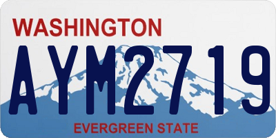 WA license plate AYM2719