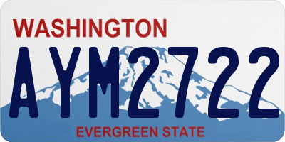 WA license plate AYM2722