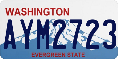 WA license plate AYM2723