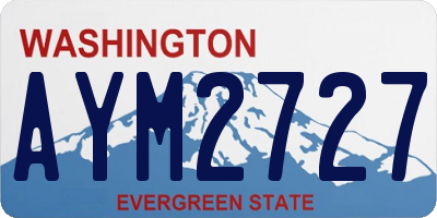 WA license plate AYM2727