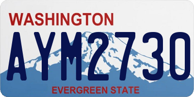 WA license plate AYM2730