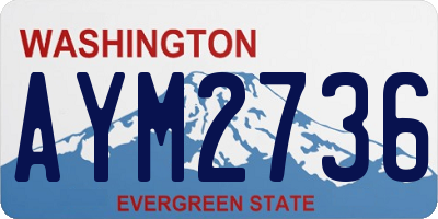 WA license plate AYM2736