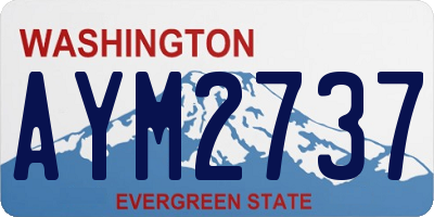 WA license plate AYM2737