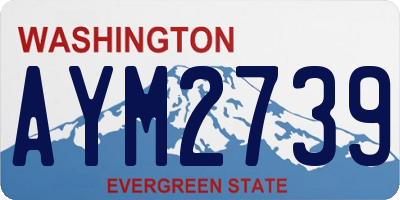 WA license plate AYM2739