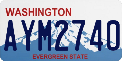 WA license plate AYM2740